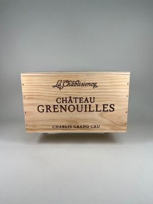 Caisse en bois « Château Grenouilles Grand Cru »