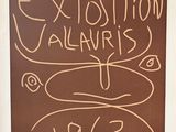 an image of a brown and white poster with writing on it
