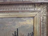 a picture of a painting of a boat in the water