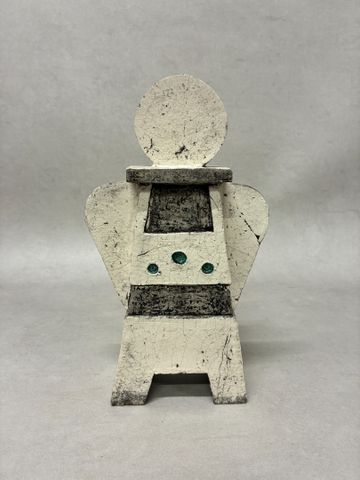 Grande sculpture en Céramique de style Raku représentant un perso