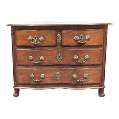 COMMODE à façade mouvementée en acajou, ouvrant en façade pa… - Photo 1