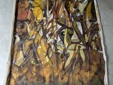a picture of a painting on the floor of a building