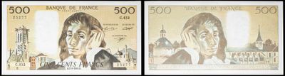 three different pictures of a woman ' s face on a bank note