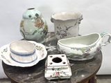 a small table with a lot of different items on it