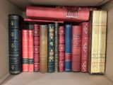 a box full of books that are sitting on a table