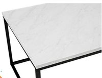 Table basse MARBLE WALKER EDISON, en métal noir et plateau a… (photo 2)