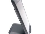 a cell phone that is sitting on top of a stand