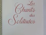 the cover of the book les chants des solutes is shown