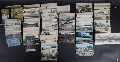 1 boite à chaussure avec près de 350 cartes postales, animat…