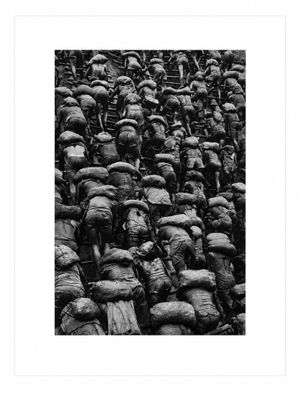 black and white photograph of a large group of soldiers