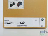 a box with a picture of a motorcycle helmet on it