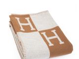 La couverture marron et blanche porte la lettre « h »