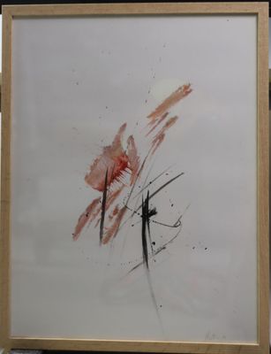 une photo d'une photo d'un tableau sur le mur