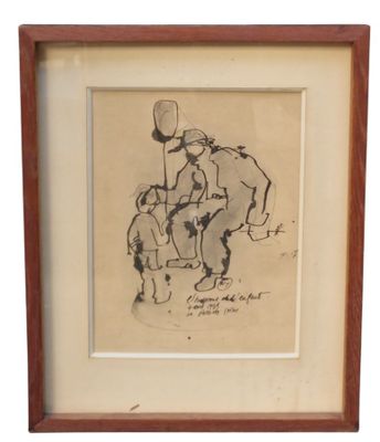 une image représentant un dessin d'un homme assis sur un cheval