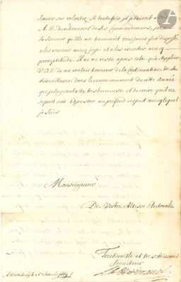 un vieux document écrit posé sur une table