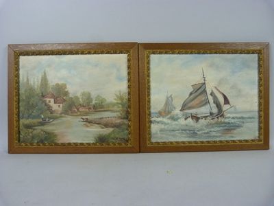 A . MARY - "Marine" et "Bord de rivière".