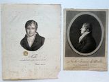 deux vieux portraits en noir et blanc représentant un homme et une femme