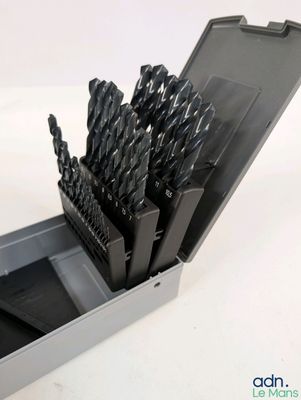 a picture of a set of drill bits in a case