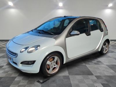 an image of a small white car in a room