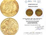 two gold coins with a picture of a woman on one of them