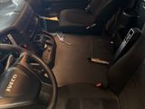 a car with a steering wheel and a seat in it