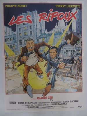 affiche française du film « Les Rippux », mettant en scène deux hommes qui se battent