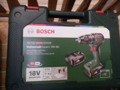 bosch 18v cordless impact drill kit with battery and charger