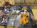 a table with a lot of tools on it