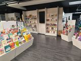 a lot of books on display in the store