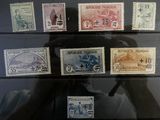 une photo d'un homme en train de prendre une photo d'une collection de timbres