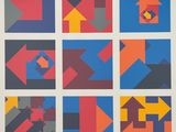 une image représentant un ensemble de neuf carrés de couleurs différentes