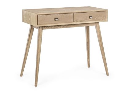 Console 2 tiroirs PIOLA en bois de frêne naturel - dimension…