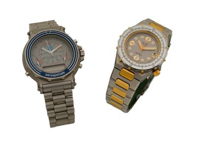 deux montres posées côte à côte sur une surface blanche