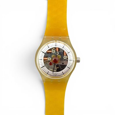 an image of a close up of a wrist watch on a white surface