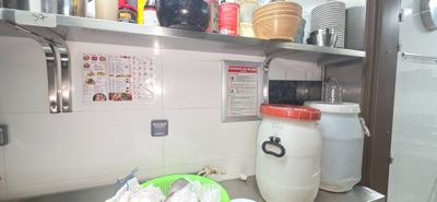 a kitchen with a sink and a microwave on the counter