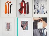 many different types of ties hanging on the wall