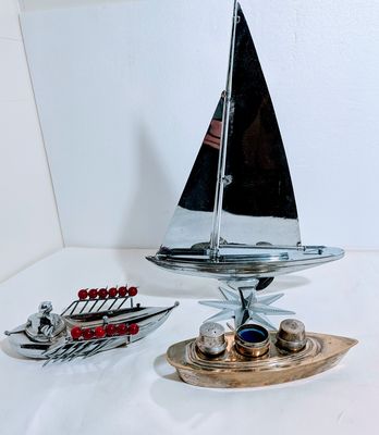 Ensemble de 3 sujets sur le thème du bateau: