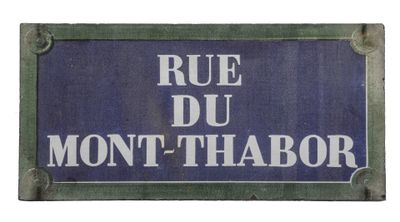 french sign rue du mont - thaborr on a white background