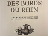 book cover of contes des bords du rhin, with a drawing of a pitcher and a bowl