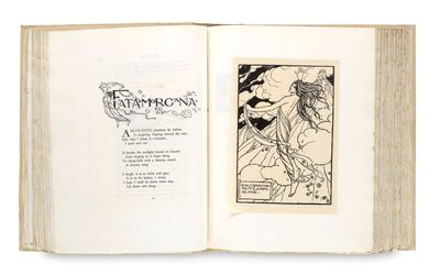 an open book with a picture of a woman on it