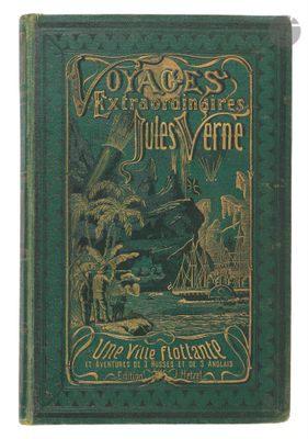 a green book with gold lettering on the front cover