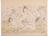 an image of a drawing of two nudes in a field