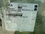 a label on the glass of a machine that is dirty