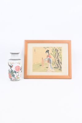 une photo d'un vase et une photo d'une femme