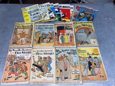a lot of old comic books on the table