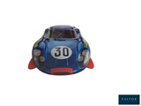 a toy car with a number on the front of it