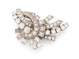 broche en diamant art déco, par van cleef