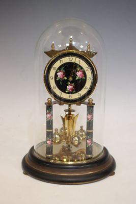 SILVOZ Paris Pendule sous globe de verre à chiffres arabes e…