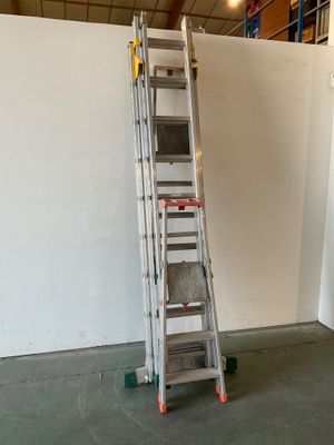a ladder leaning up against a wall in a room
