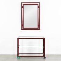 Pierre Vandel (1939) : console ou table d'appoint avec miroi… (photo 2)
